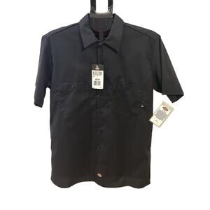 NWT Dickie's Black Button-Up Shirt Men's size M